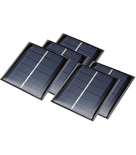 Sourcingmap 5Pcs 2V 120mA Poly Mini Solar Cell Panel Module DIY