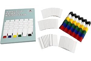 APOSTROPHE Games Blank Player Pieces with Multi-Color Stands (36 Player Pieces)