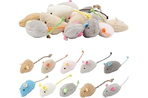UTMACH 20 Pezzi Topo per Gatti Gatto Mouse Giocattoli Topi Giocattoli per Gatti Giochi Gatto Topo Topi Gatti Peluche Mouse (Multicolore)