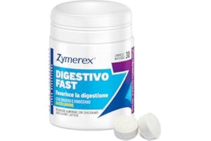Zymerex FAST | 30 compresse | Digestivo Con Finocchio e Zenzero | Assumere dopo i pasti | Senza glutine e lattosio | Adatto a vegetariani e vegani (l'imballaggio può differire)