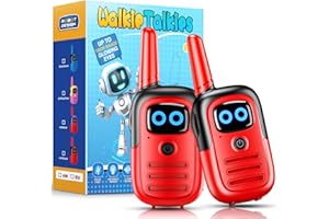 Grriopi Walkie Talkies for Kids, Outdoor Toys for 4 5 6 Year Old Boy Girl Gift for 3-12 Year Olds Walkie Talkies for Kids Toys Age 5 6 7 8 Boys Toy Age 3 4 5 6 7 Girls Birthday Presents Red