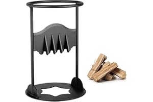 PEESHON Firewood Kindling Splitter,Log Splitter Wood,Heavy Duty Firewood Splitter, Manual Log Splitter,Portable Cylindrical Firewood Cutter for Home Camping More Safe Wood Cracker