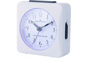 Precision PREC0050 Radio Controlled Alarm Clock, White