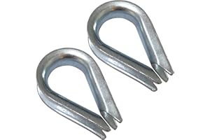 AERZETIX: Juego de 2 guardacabos para cables cuerdas Ø10mm en acero galvanizado C43508