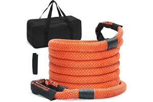 VEVOR 7/8 tum x 20 tum kinetisk återhämtning bogserlina 13,9 kg, kraftig off-road snatch-rem, extrem kraft 30% elasticitet en
