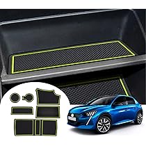 Tappetini Antiscivolo Per Peugeot 2008/e-2008 2020-2025 - Gomma, Bianco, Set Completo