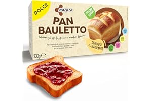 Pane Proteico Senza Carboidrati Dolce 230g EatPro 15% Di Proteine, Pane Low Carb 7,5% Carboidrati Netti, Keto Diet Pan Bauletto Pane Keto Zero Carboidrati, Cibo Proteico Pane Chetogenico