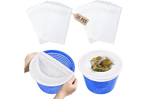Atuoxing 30 Piezas Filtro Skimmer de Nailon, Calcetines Skimmer Piscina, Recogehojas Piscina, Filtro Skimmer Nailon Reutilizable Filtros Piscinas