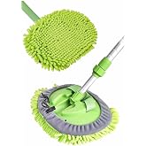 Hannah Araba Yıkama Fır&ccedil;ası Mop/Paspas, Uzun Saplı Detaylı Yıkama Fır&ccedil;ası,Mikrofiber &Ccedil;iziksiz