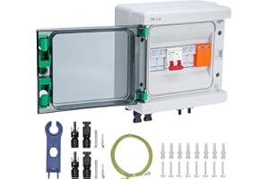 SHUOKANG Solar PV Anschlusskasten Photovoltaik DC 500v 2-string 32A Überspannungsschutz UV-beständig Blitzschutz Für PV anlage IP65 wasserdicht Gehäuse (2 in 1 out 32A)