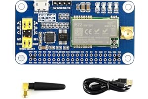Waveshare SX1262/SX1268 LoRa HAT For Raspberry Pi, UART Interface, Comes with a 433MHz Antenna, Suitable for Industrial manufacturing, Smart home, Smart Farm, Hotel Scheme