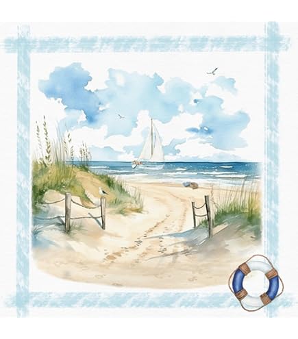 20er Pack Yoga-Servietten Mit Sport- Und Entspannungsmotiv – 33x33 Cm, 3-lagig