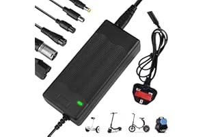 BEMKIA 42V 2A Electric Scooter Charger, Universal Hoverboard Charger for 36V Li-ion Batteries with 6 Connections, for Xiaomi Scooter, Electric Bike, Mobility Scooter, Self-Balancing Scooter