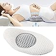 Lumbar Pillow for Sleeping, ELECDON Adjustable Height 3D Lower Back Support Pillow Waist, for Lower Back Pain Relief and Sciatic Nerve Pain, Pregnancy Pillows Waist Support, for Side Sleepers, white