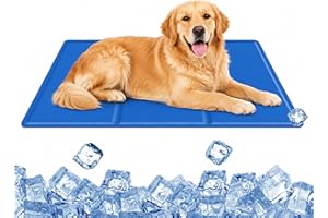 raxter Cooling Mat for Dogs & Cats, Self-Cooling Gel Pad, Foldable, Portable, Easy to Clean, 60 x 44 cm, Blue (L)