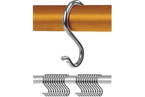 Menz S-Haken aus Edelstahl im 20er-Set – Solide Haken zum Einhängen, rostfreie Küchenhaken, praktische Aufhängehaken, flexibel verwendbare Metallhaken zum Einhängen