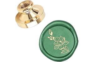 craspire Wax Seal Stempelkopf Magnolia Abnehmbare Versiegelung Messing Stempelkopf Für Kreative Geschenkumschläge Einladungskarten Dekoration