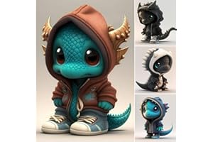 AEbdgdd Heißverkaufte Neue Halloween Dekorationen, Coole Drachen Figuren Halloween Dinosaur Statue, Niedliche Garten Drachen Skulptur Aus Harz Tierfigur Deko Für Den Außenbereich, Weihnachten (A)