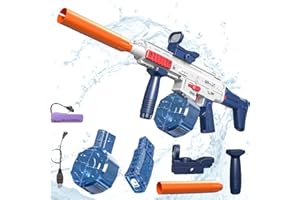 Storio Rechargeable Electric Automatic Water Blaster Spray Gun for Adults Children with Double Water Tank, Spray Gun, Large Range 7-10 M, Summer Beach Outdoor Swimming Pool Party