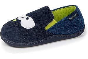 Isotoner Chaussons pantoufles Mocassins garçon enfilage facile, semelle antidérapante, EU,