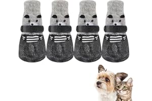 BNOYONERAS Hundeschuhe Pfotenschutz Anti-Rutsch Socken für Hunde Hundesocken Antirutschsocken Hund Mit Klettverschluss Atmungsaktiv Hundeschuhe Winter Hundeschuhe Wasserdicht Hunde Warme Socken Wasserdicht