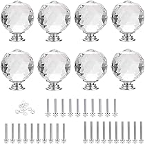 Pomelli In Cristallo A Forma Di Uovo - Set Da 4 Per Mobili Con Design Elegante E Moderno - Foto 3