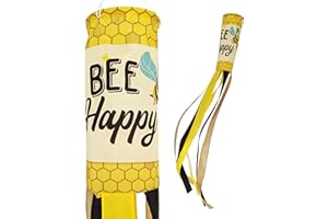 Madrona Brands Bumble Bee Windsock | Durable Outdoor Hanging Decoration | Yard, Patio, Garden, Deck and More | 60-Inch