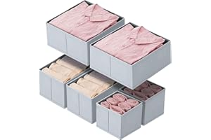 hinrey Schubladen Organizer 6 Stück für Malm Pax Kleiderschrank - Aufbewahrungsboxen Schubladen Ordnungssystem Faltbare Kleiderschrank Organizer Schlafzimmer, Babykleidung, Socken, Unterwäsche