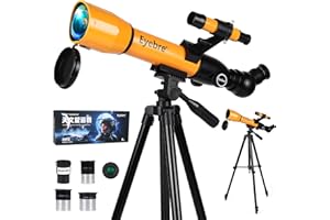 URTIOTY Telescope for Kids, 50mm Aperture (20x-200X) 400mm AZ Mount Astronomical Portable Refractor Telescopes with 3 Eyepieces
