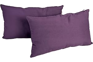 DiseLio 2 Fundas de Cojín Algodón 30 x 50 cm Color Lila, Hecho en España. Cojines Decorativos Color Liso para decoración de la casa (L-C-30x50 Lila)
