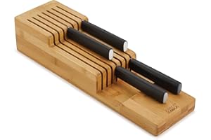 Joseph Joseph Organizador de cuchillos Joseph Joseph DrawerStore, con capacidad para 9 cuchillos, Organización de cocina y almacenamiento en cajones, Bambú