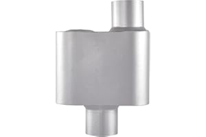 Floshine Universal Mufflers,Single Chamber 2.25 inch inlet/2.25 inch outlet，Performance Automotive Muffle Exhaust FH72441