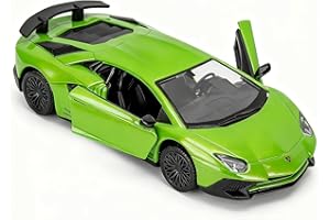 TGRCM-CZ 1/36 Scale Lamborghini Aventador LP770-4 Casting Car Model, Zinc Alloy Toy Pull Back Vehicles Toy Car for Toddlers Kids Boys Girls Gift (Green)