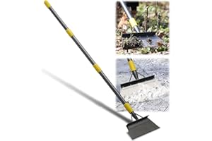 OLLIDOT Garden Shovel, Multifunctional Flat Garden Cleaning Tool 199 cm with Adjustable Length Ergonomic Handle, Gardening Scraper Long Handle for Weeding, Scraping, Ice Remove