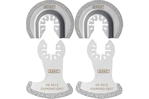 XXGO 4 Pcs Oscillating Multi Tool Diamond Blades for Grit Grout Removal XG4002DU