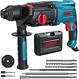 ENEACRO Martello Perforatore SDS-Plus, 6 Velocità Variabili con 4 Funzioni, Frizione di Sicurezza, Capacità di Foratura di 26