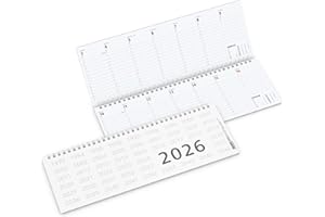 GEIGER-OFFICE Geiger-Notes - Table horizontal calendar 2021 signal, 1 week on 1 page, 30.5 x 10.5 cm, 64 pages + cover sheet + sturdy back panel, wire-o-binding, business calendar
