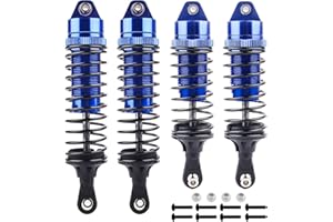 HobbyPark RC Shocks for 1/10 Traxxas Slash 2WD 4x4 Hoss Rustler Stampede Bandit VXL Nitro Shock Absorber Damper Set Upgrades Parts Replace of 5862 (Blue)