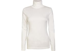 Brody & Co. Womens Roll Necks Ladies Polo Neck Tops Exclusively Plain Winter Ski Quality Stretch Jersey Cotton