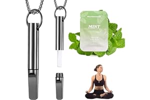 FZDM Breathing Necklace with Resistance, Anxiety Relief for Adults, Breathing Necklace for Anxiety Relief, Breathing Exercises, Meditation, Christmas Valentine's Day Birthday Gift for Father, Women, Men