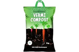 TrustBasket Organic Vermicompost Fertilizer Manure for Plants - 5 KG