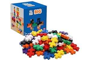 PLUS PLUS - 100 Briques de Construction BIG Basic Multicolores - Jeu Éducatif pour Enfant dès 1 an - Jeu d'Éveil et de Motricité Fine - Développe l'Imagination - Pour Fille et Garçon - PP3210