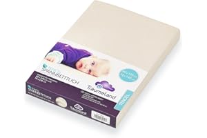 TRÄUMELAND Tencel prześcieradło z gumką, beżowe