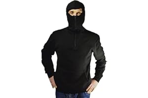 Footex Felpa Stadio Ninja Ultras con Cappuccio Passamontagna E Cerniera