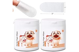 kulloomii Ohrpflege FingerPads für Hunde 100 Stück – Ohrreiniger für Hunde - Pflege & Hygiene - Hunde Ohrenreinger - praktischer Ohrreiniger Hund