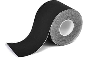 Tape Kinesiologico SPORTHERAPY: Allevia Contratture e Tensioni Muscolari - 90% Cotone, Non Contiene lattice - Certificato Dispositivo Medico | 5CM X 5M (Nero)