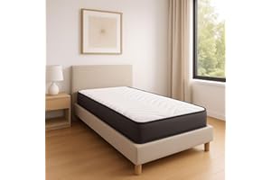 Leonardo Materasso Memory 80x190 Singolo Modello Ilaria Ortopedico - Alto 20 CM - Anallergico Antiacaro - Alleviamento Punti di Pressione - singolo