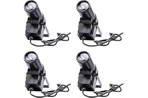 OSUSUENT 30W Foco LED Pinspot RGBW 4 en 1 Foco Bola de Espejos con Sonido Activado y Automático para Bola de Discoteca Hogar Fiesta Club Discoteca-4PCS