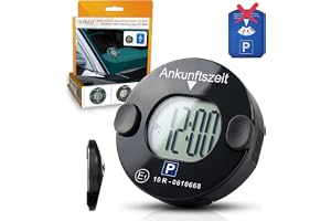 Technaxx Elektronisk P-skiva med magnetfäste, KBA-godkänd TX-353 | Automatisk inställning av parkeringstid, rörelsesensor, automatisk sommar-/vintertid och lång batteritid