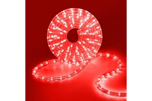 HEGEHE Tube lumineux à LED Extérieur, 36leds/m Tubes Lumineux Etanche IP65 Guirlande LED Tuyau Bande lumineuse pour jardin,fête,Noël,Clôture,Cour,Décoration éclairage (Rouge, 8M)